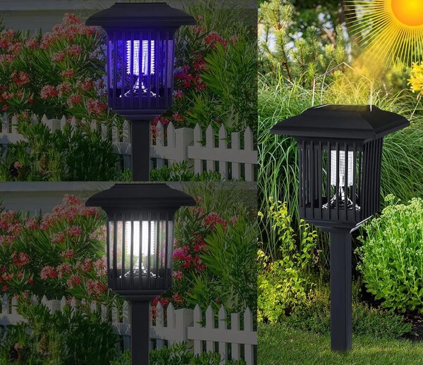 Napelemes lámpa LED J-22 Black
