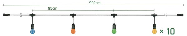 Kerti lámpa black WOJ+14342