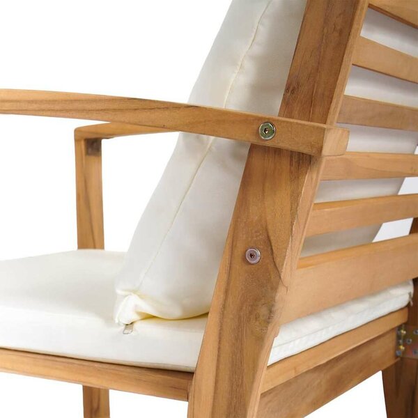 VidaXL Kerti pad Természetes 110 x 64 x 76.5 cm Tömör tíkfa