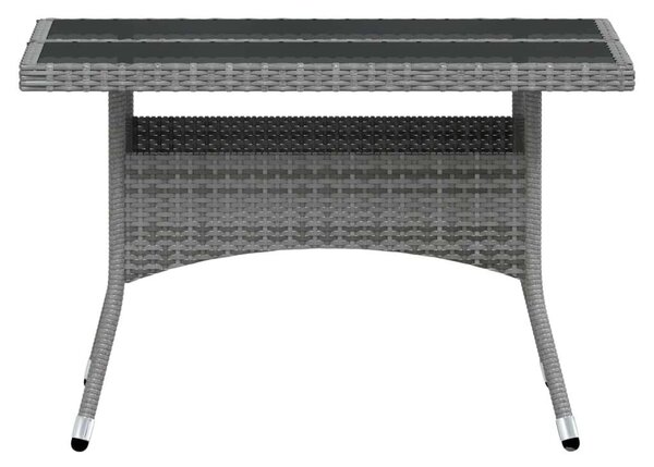 VidaXL Polyrattan Kerti Étkezőgarnitúra - 5 részes, Szürke
