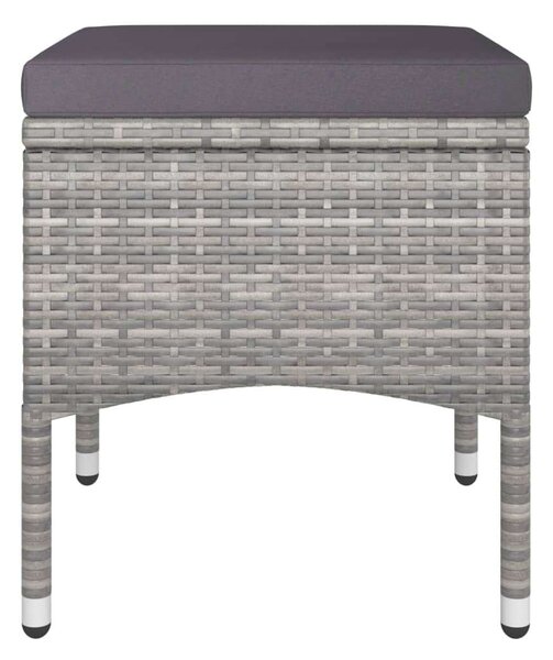VidaXL Polyrattan Kerti Étkezőgarnitúra - 5 részes, Szürke