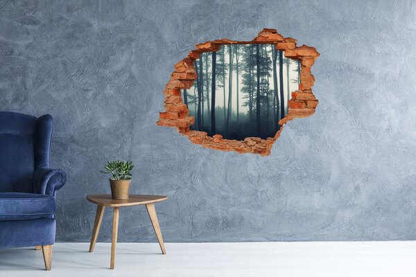 3d fali matrica lyuk a falban Forest a ködben