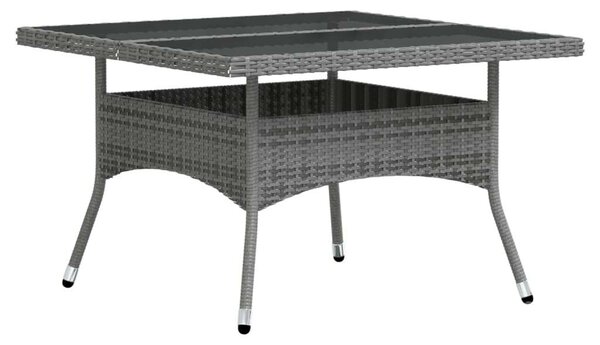 VidaXL Polyrattan Kerti Étkezőgarnitúra - 5 részes, Szürke