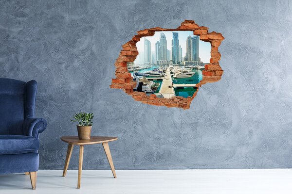 3d fali matrica lyuk a falban Marina dubai