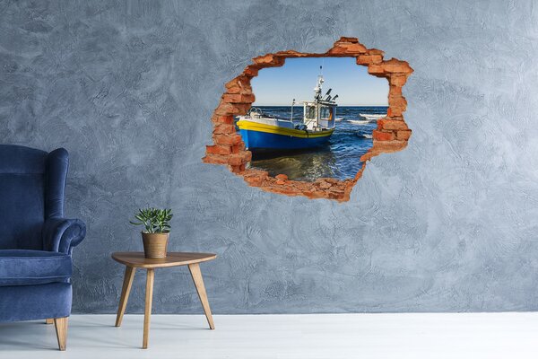 3d fali matrica lyuk a falban Vitorlás a tengeren