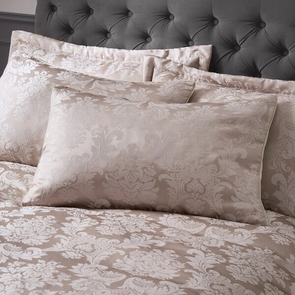 Bézs egyszemélyes damaszt ágyneműhuzat 135x200 cm Damask Jacquard – Catherine Lansfield