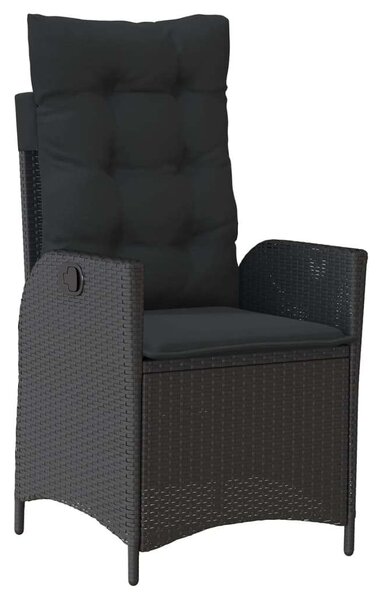 VidaXL - 9 Részes Kerti Étkezőgarnitúra - Polyrattan - Fekete