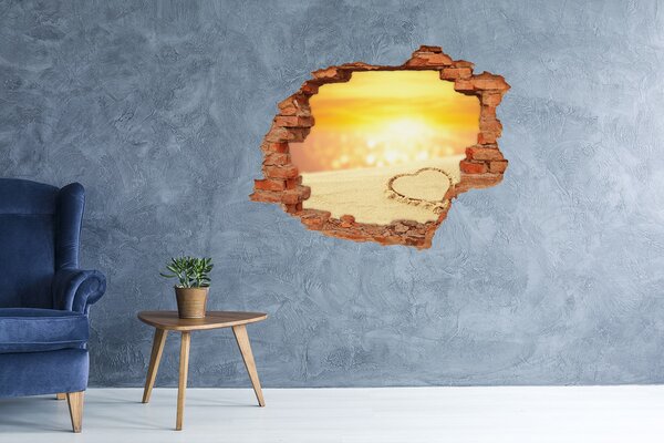 3d fali matrica lyuk a falban Szív a homokban