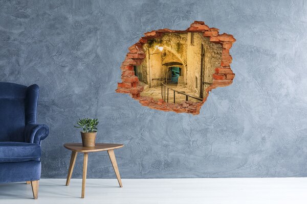 3d fali matrica lyuk a falban Peille franciaország éjjel