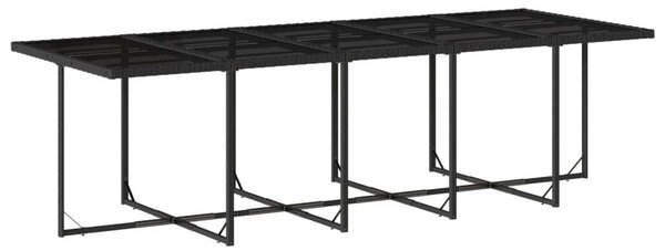 VidaXL - 15 Részes Kerti Étkezőgarnitúra - Polyrattan - Fekete