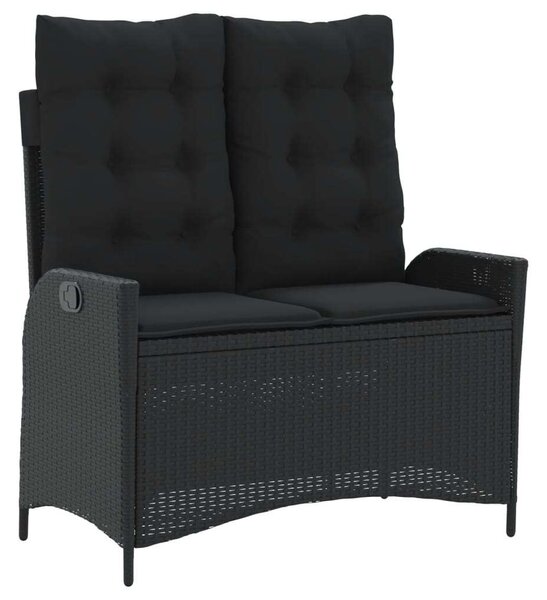 VidaXL Polyrattan Kerti Étkezőgarnitúra - 4 részes - Fekete