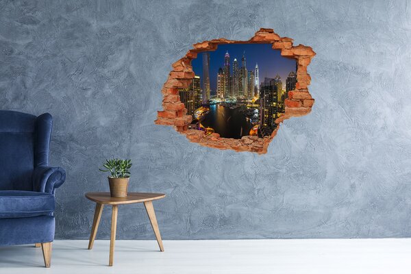 3d fali matrica lyuk a falban Marina dubai
