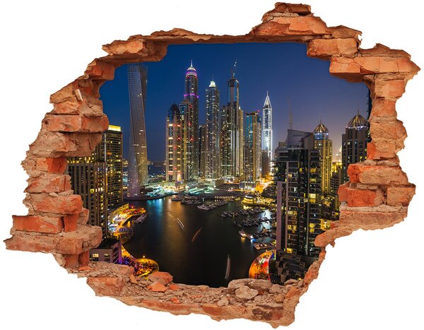 3d fali matrica lyuk a falban Marina dubai