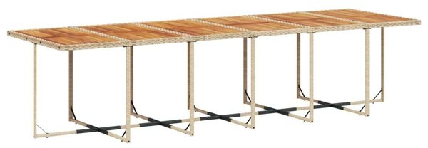 VidaXL Polyrattan Kerti Étkezőgarnitúra - 17 részes, Bézs