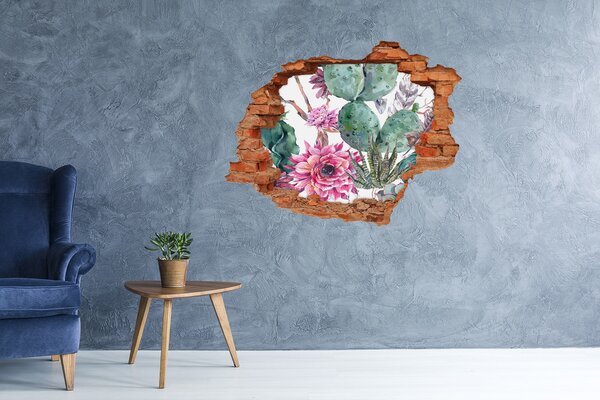3d fali matrica lyuk a falban Kaktuszok