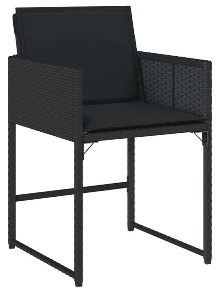 VidaXL Polyrattan Kerti Étkezőgarnitúra - 11 részes - Fekete