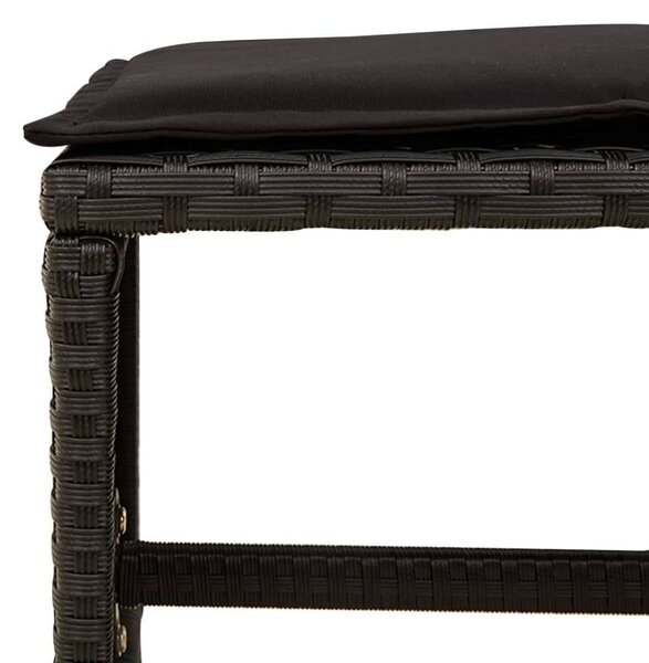 VidaXL Polyrattan Kerti Étkezőgarnitúra - 17 részes - Fekete