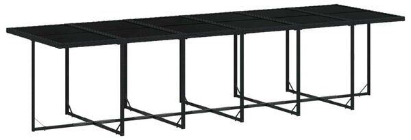 VidaXL Polyrattan Kerti Étkezőgarnitúra - 17 részes - Fekete