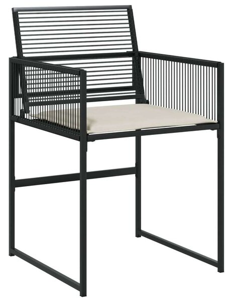 VidaXL Polyrattan Kerti Étkezőgarnitúra - 11 részes, Fekete