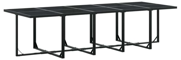 VidaXL Polyrattan Kerti Étkezőgarnitúra - 11 részes, Fekete