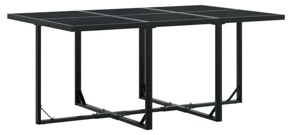 VidaXL Polyrattan Kerti Étkezőgarnitúra - 11 részes - Fekete