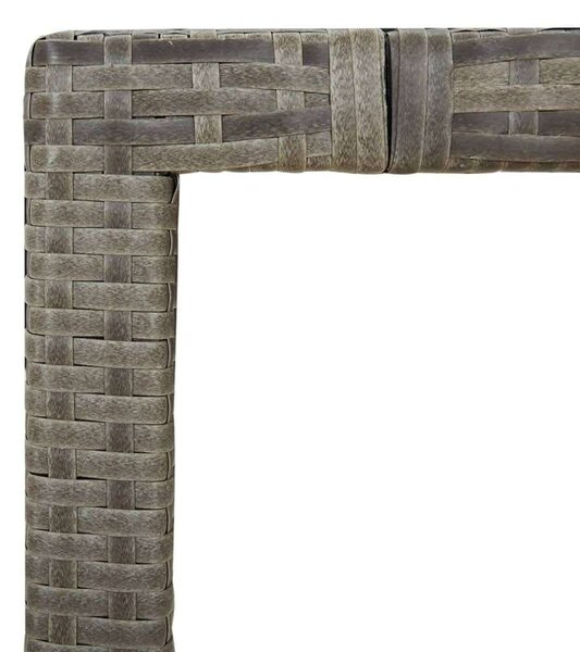 VidaXL Polyrattan Kerti Bútor - 9 részes Bisztrókészlet - Szürke