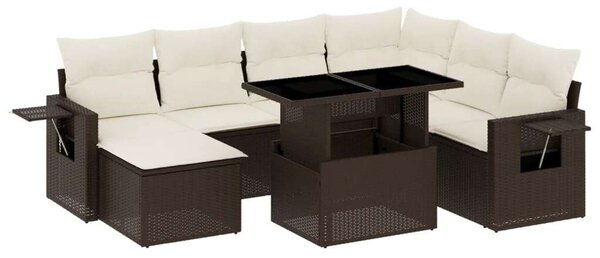 VidaXL Polyrattan Kerti Ülőgarnitúra - 8 részes - Barna