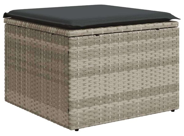 VidaXL Polyrattan Kerti Ülőgarnitúra - 8 részes, Világosszürke