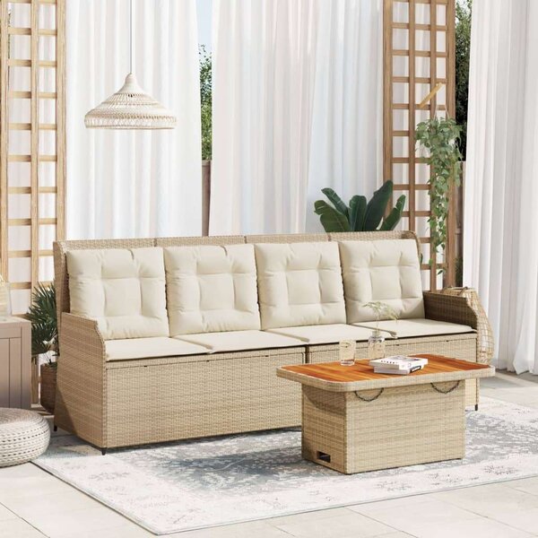 VidaXL Polyrattan Kerti Ülőgarnitúra - 3 részes - Bézs