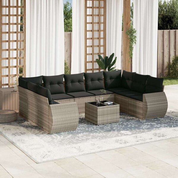 VidaXL Polyrattan Kerti Ülőgarnitúra - 10 részes