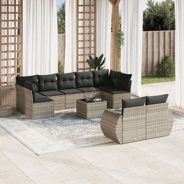 VidaXL Polyrattan Kerti Ülőgarnitúra - 10 részes