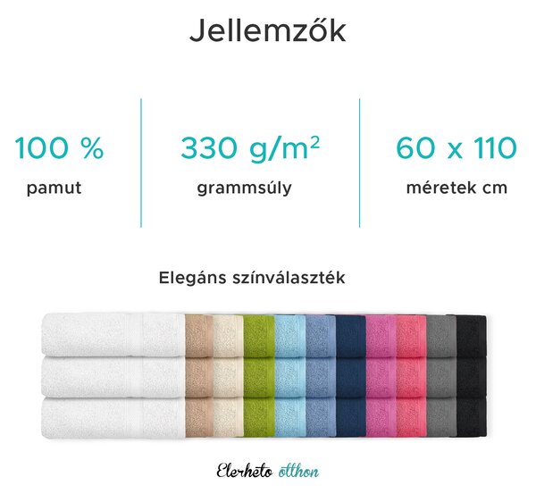 CLARYSSE ELEGANCE törölköző 60x110 cm korall, 100% pamut