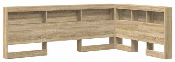 VidaXL Tároló fejtámla polcokkal tárolóval sonoma tölgy 120 cm Faanyag