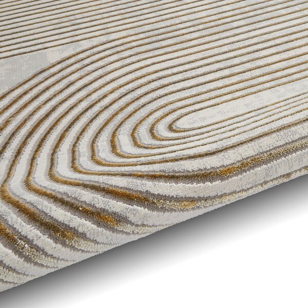 Világosszürke-aranyszínű szőnyeg 80x150 cm Apollo – Think Rugs