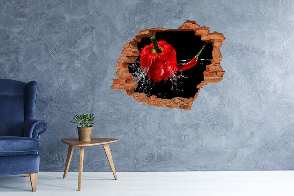 Lyuk 3d fali matrica Piros paprikák