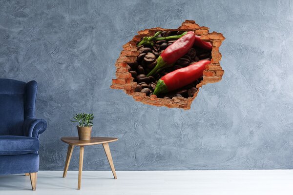 Lyuk 3d fali matrica Chilli és a kávé