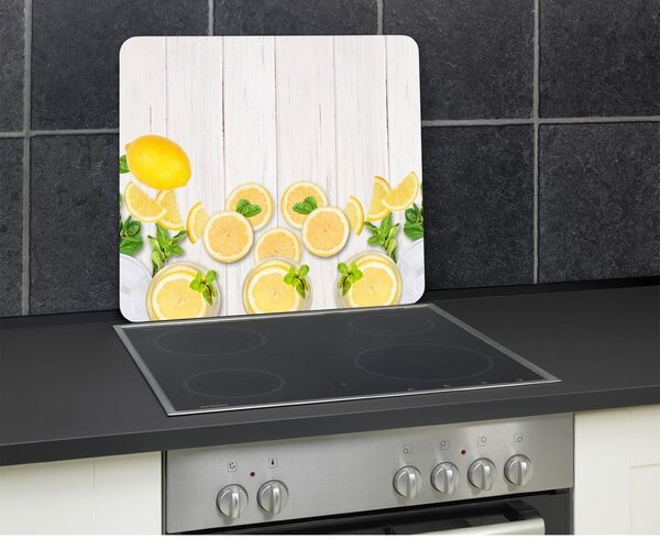 Edzett üveg falvédő tűzhelyhez 50x56 cm Lemons – Wenko