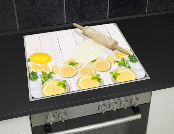 Edzett üveg falvédő tűzhelyhez 50x56 cm Lemons – Wenko