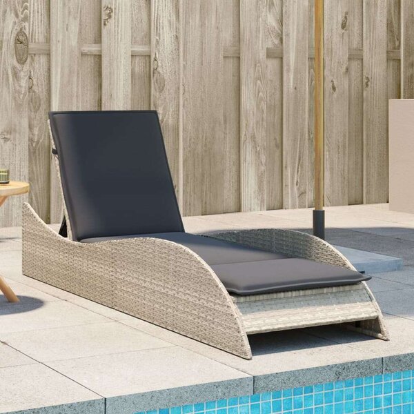 VidaXL Napozóágy - Polyrattan - 205cm