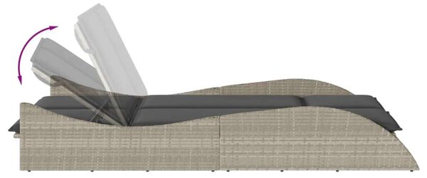 VidaXL Napozóágy - Polyrattan - 114x205 cm