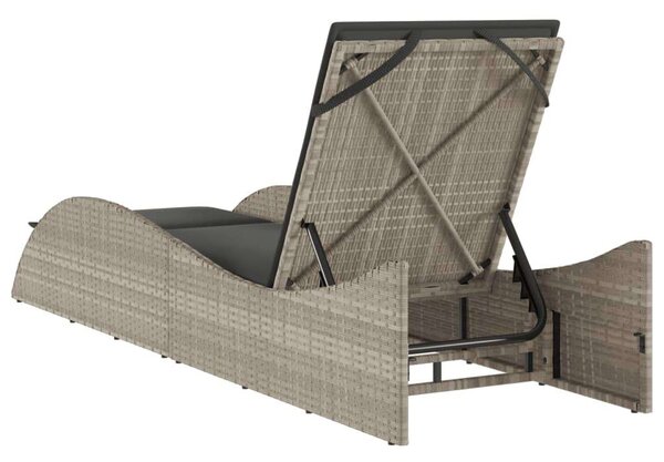 VidaXL Napozóágy - Polyrattan - 205cm