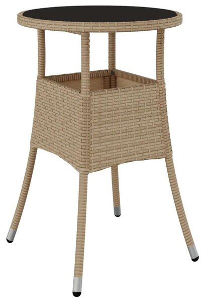 VidaXL Kerti Étkezőgarnitúra - 3 részes - Bézs Polyrattan