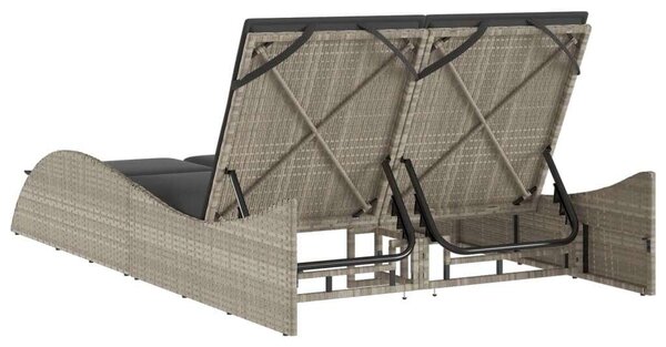 VidaXL Napozóágy - Polyrattan - 114x205 cm