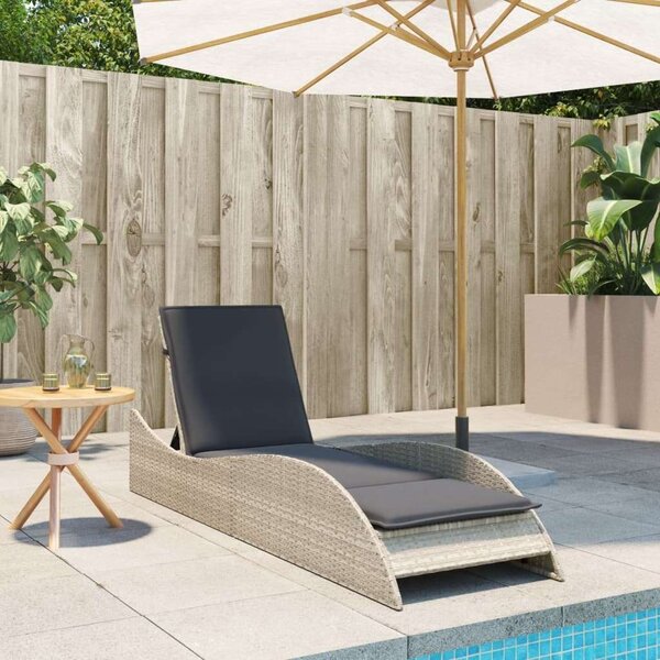 VidaXL Napozóágy - Polyrattan - 205cm