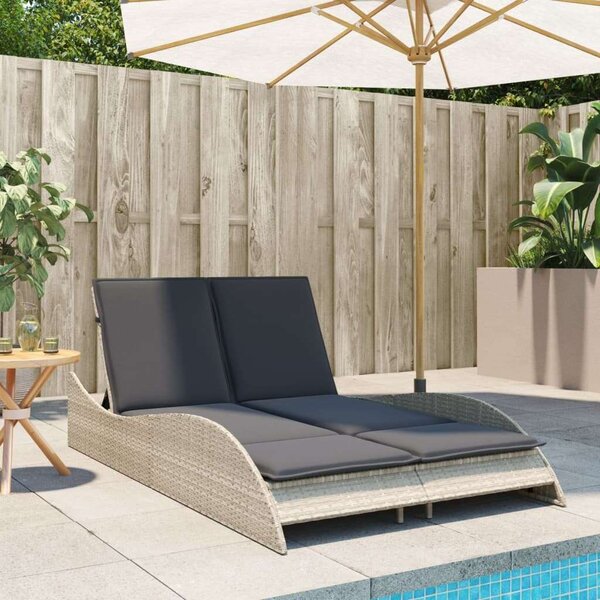 VidaXL Napozóágy - Polyrattan - 114x205 cm