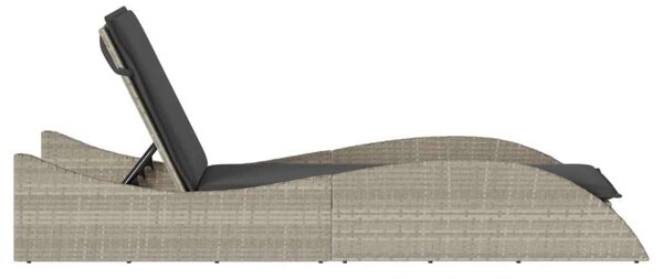 VidaXL Napozóágy - Polyrattan - 205cm