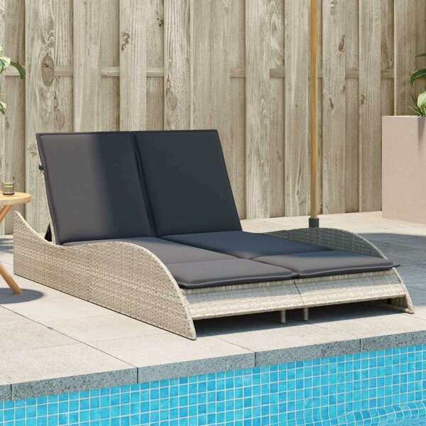 VidaXL Napozóágy - Polyrattan - 114x205 cm