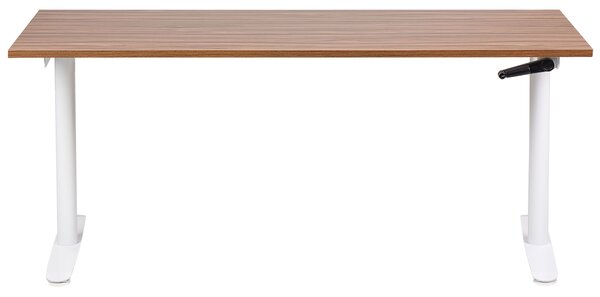 Manuálisan állítható asztal DESTINAS Barna/fehér 160 cm 72 cm