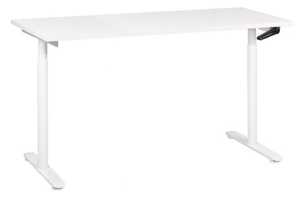 Manuálisan állítható asztal DESTINAS Fehér 160 cm 72 cm