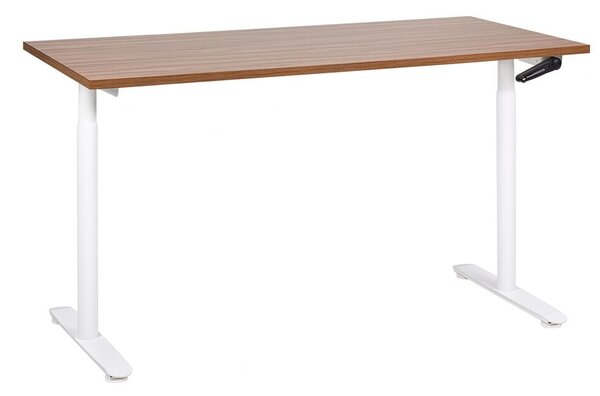 Manuálisan állítható asztal DESTINAS Barna/fehér 160 cm 72 cm